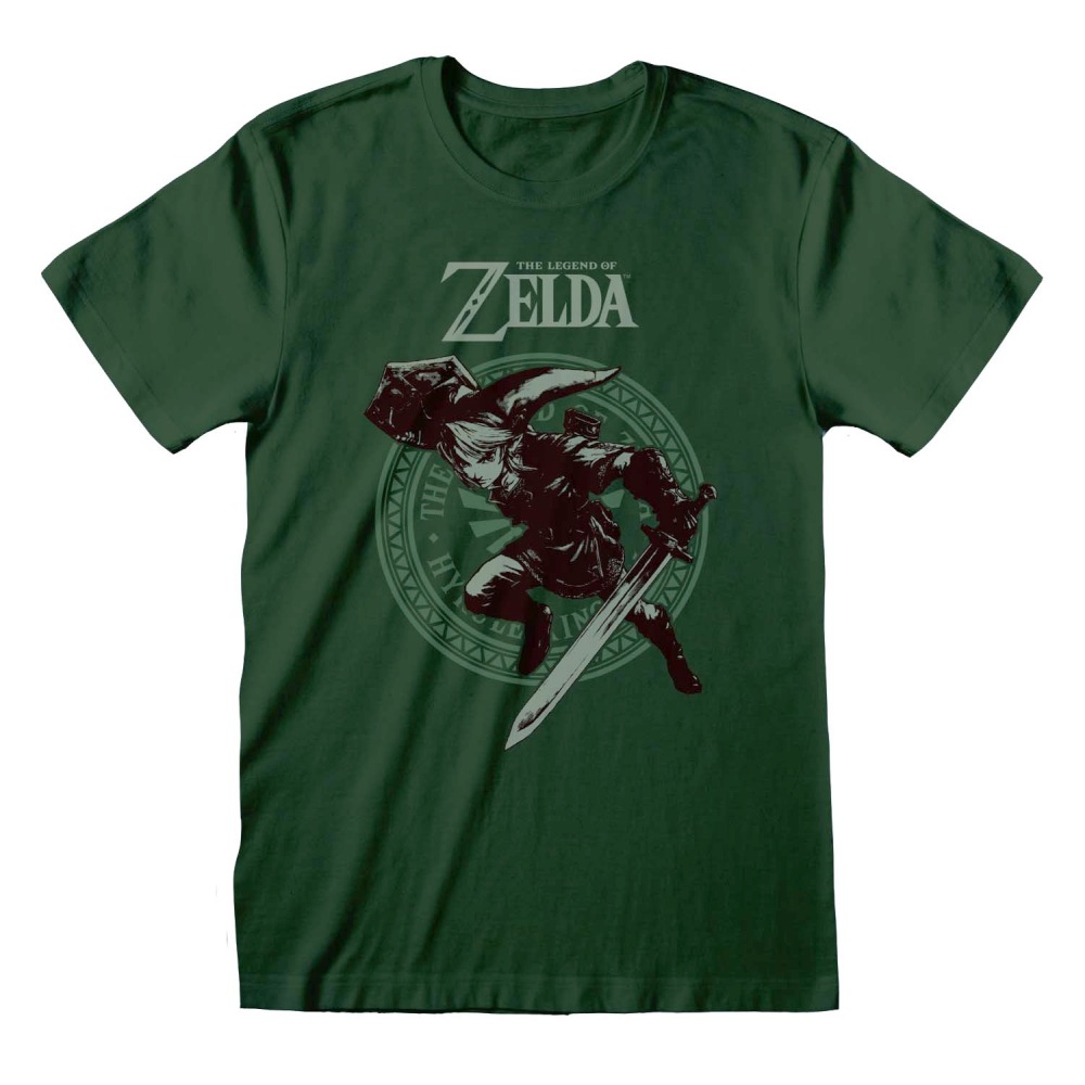 Nintendo The Legend Of Zelda - Link Pose Herren T-Shirt - Grün